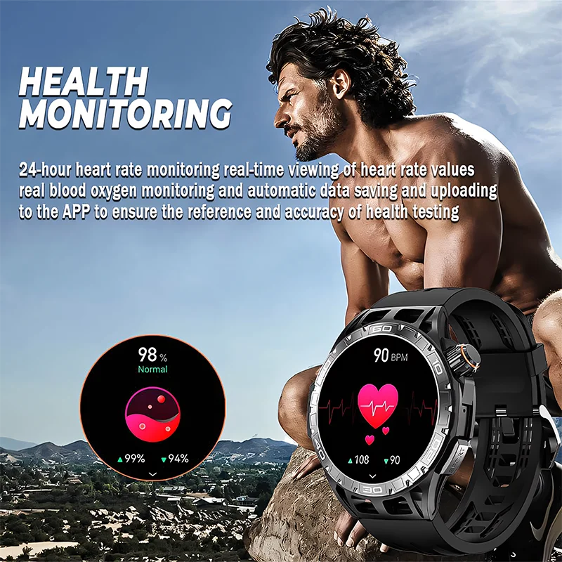 Smart Watch for men Bluetooth Call Waterproof Fitness Sports Women Smart Watches 2024, 1.43 Inch AMOLED, 400mAh For Android IOS