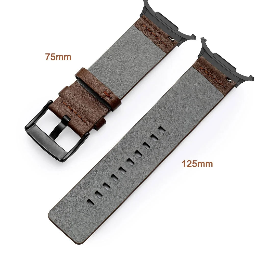 Leather Band for Samsung Galaxy Watch 7 Ultra 47mm No Gaps Strap SmartWatch Bracelet for Galaxy Watch 7Ultra Wristband Correa