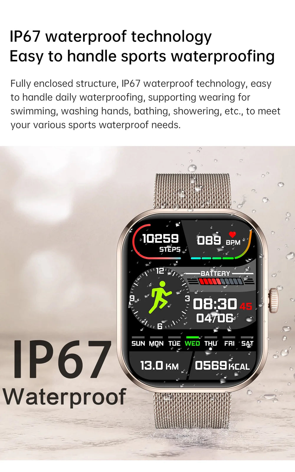 LIGE Smart Watch Women 2.01'' IPS HD Wireless Call 230mAh Large Battery Sports Watches Blood Oxygen Monitor Men Smartwatch 2024