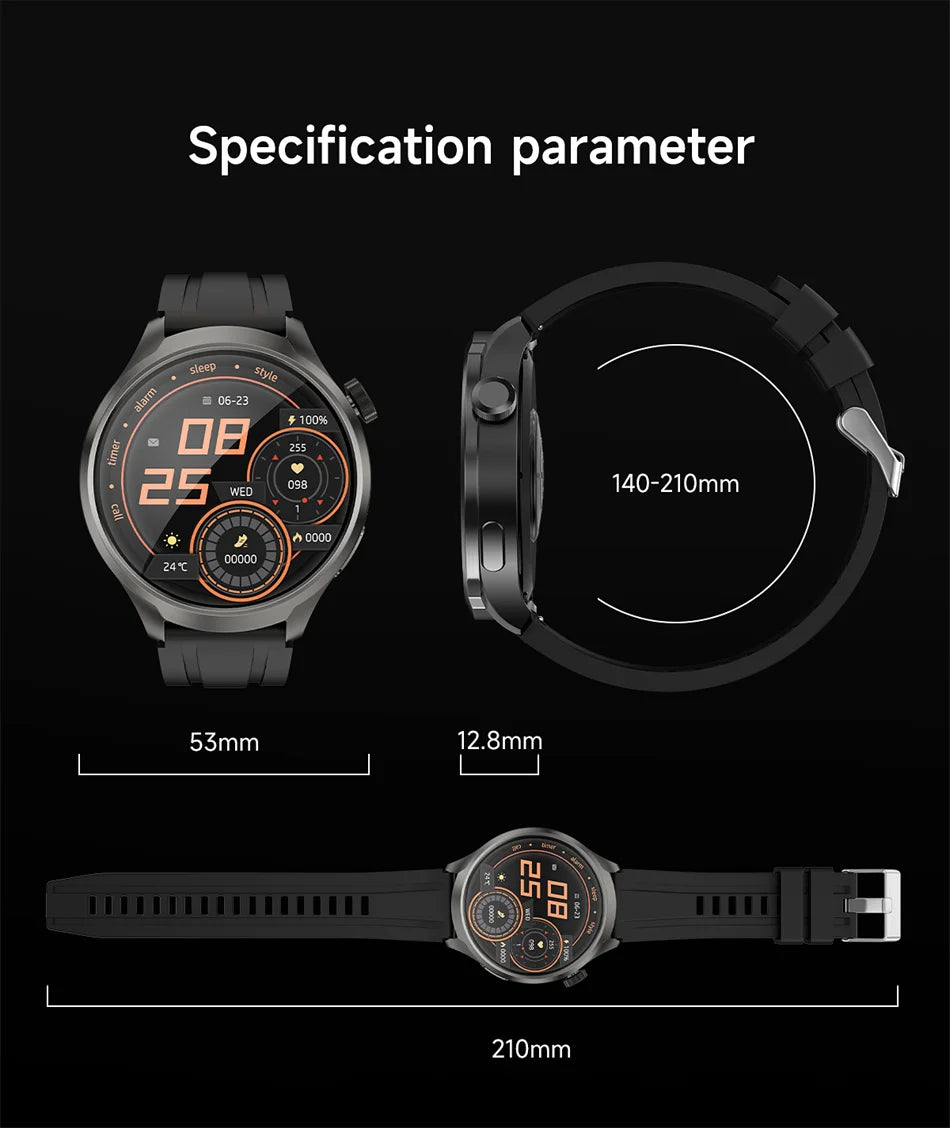 For HUAWEI Xiaomi GPS NFC Smart Watch Men Ultra HD AMOLED Screen  Bluetooth Call Heart Rate IP68 Waterproof SmartWatch 2024 New