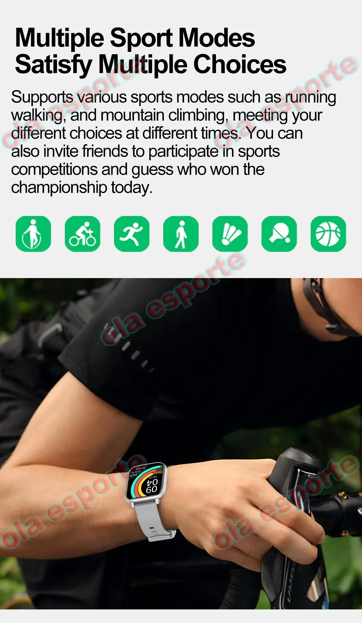 Men And Women Smart Watch Bluetooth Call Sleep Heart Rate Monitor Weather Outdoor Lady Smartwatch 1.77" For Android IOS 2024 New