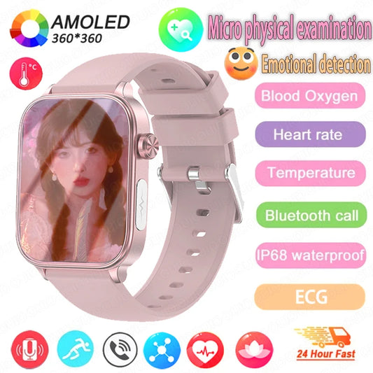 2024 New ECG+PPG Medical Grade Health Smart Watch for Women Men Blood Sugar Fat Uric Acid Monitoring Bluetooth Call Smartwatches