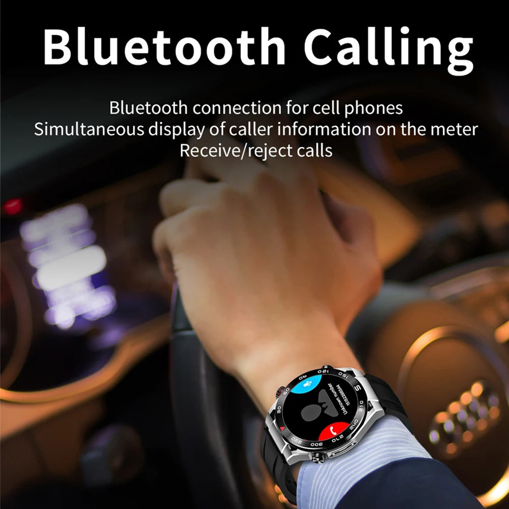 1.6" Blue Tooth Call Men Smart Watch Sports Fitness NFC Wireless Charge Health Watches Compass Waterproof Music 2024 Smartwatch