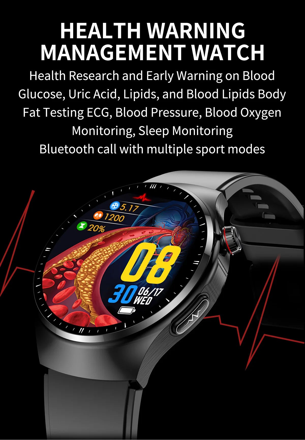 Smart Watch 2024 Bluetooth Call Health Data Monitor Activity Tracker Compatible With Android Apple Smartwatch For Men And Women