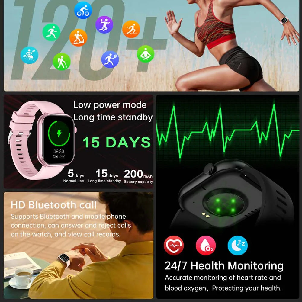 Luxurious Pro Smartwatch 2.01” HD 240*296 Men And Women Notifications Fitness Tracker Bluetooth Call Sports Watch Multifunction