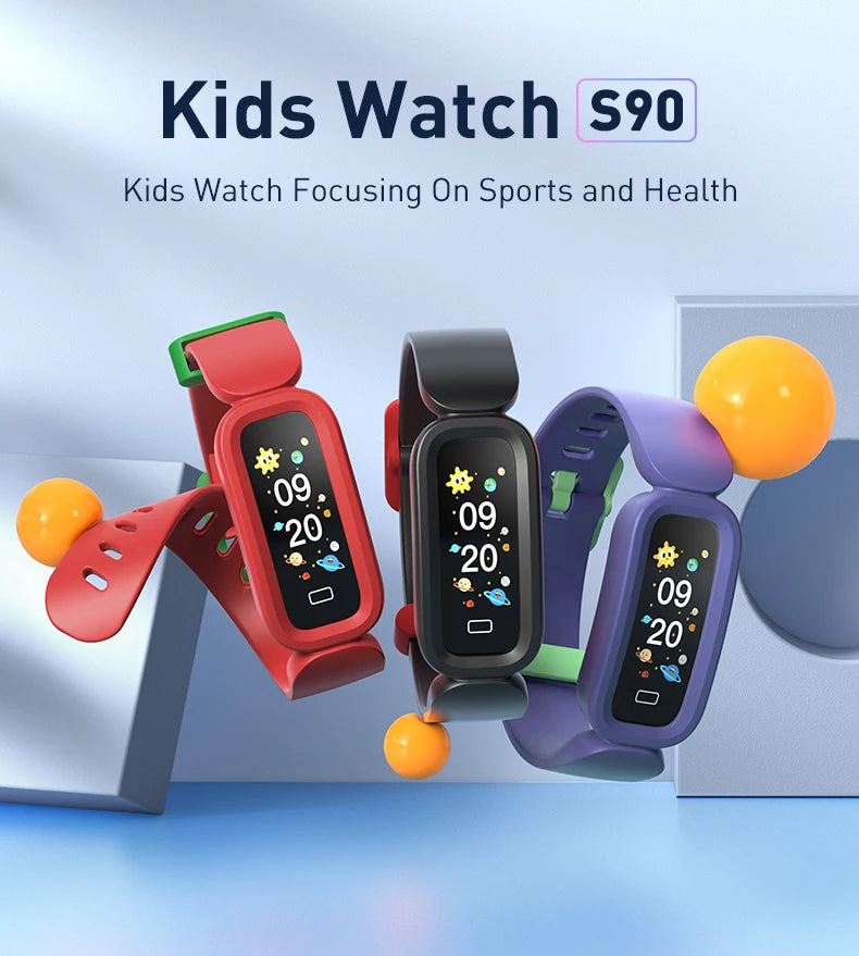 S90 Smart Bracelet Kids Alarm Clock Learning Heart Rate Sleep Monitoring Bluetooth Sports Pedometer Bracelet