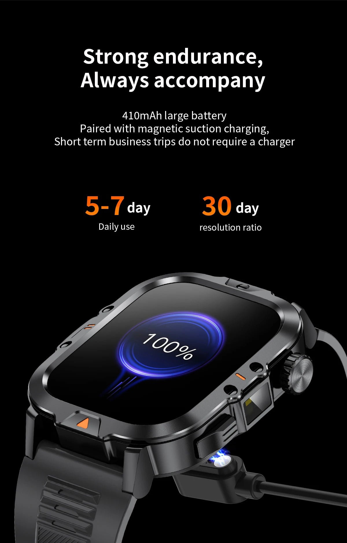 LIGE Outdoor Smart Watch 2.01-inch Screen Bluetooth Call LED Flashlight Watches Heart Rate Blood Oxygen Monitor Smartwatch 2024