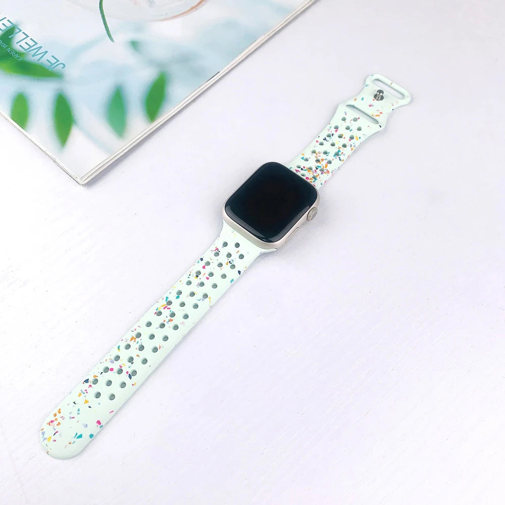 Silicone Sport Strap For Apple Watch Band 44mm 45mm 41mm 40mm 49mm 42mm 38mm Bracelet for iWatch Series Ultra 2 SE 9 8 7 6 5 4 3