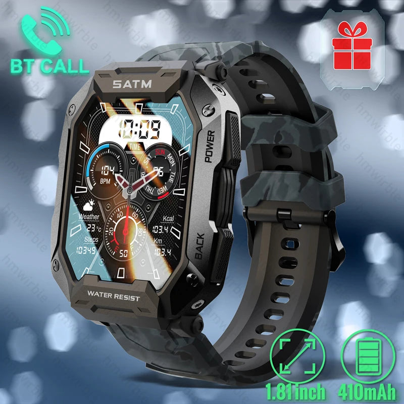 New Model C20 Smart Watches Men 2024 for Xiaomi Android Ios Clock 1ATM Waterproof Outdoor Sport Call Smartwatch Military Rugged