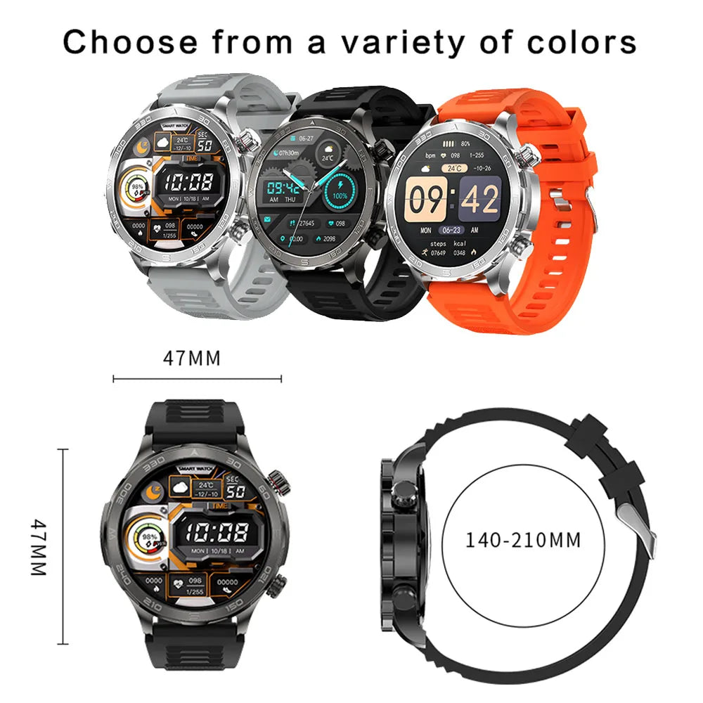 For Huawei Xiaomi 2024 New Smart Watch Men 1.53 inch Bluetooth Call NFC GPS Sports Fitness Tracker IP68 Waterproof Smartwatches