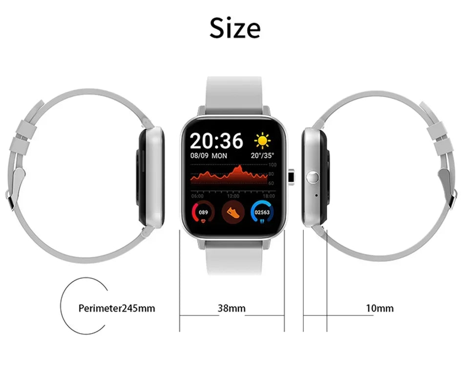 New smartwatch Men Women 2024 Bluetooth Call Sport Heart Rate Monitor 1.69 Inch Screen Smartwatch Customize Wallpaper Watches