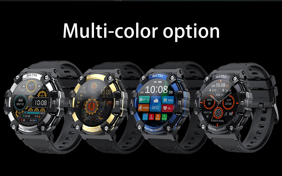 2024 New Explosion-proof Smart Watch 1.39'' Waterproof Clock Anti-fall Wristwatch Men Women BT Call Outdoor Sports Smartwatch