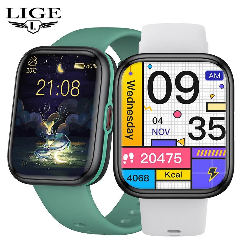 LIGE NFC Smart Watch Waterproof Men Women Bluetooth Call Smartwatch Heart Rate Sports Fitness Tracker Watch For Android IOS 2024