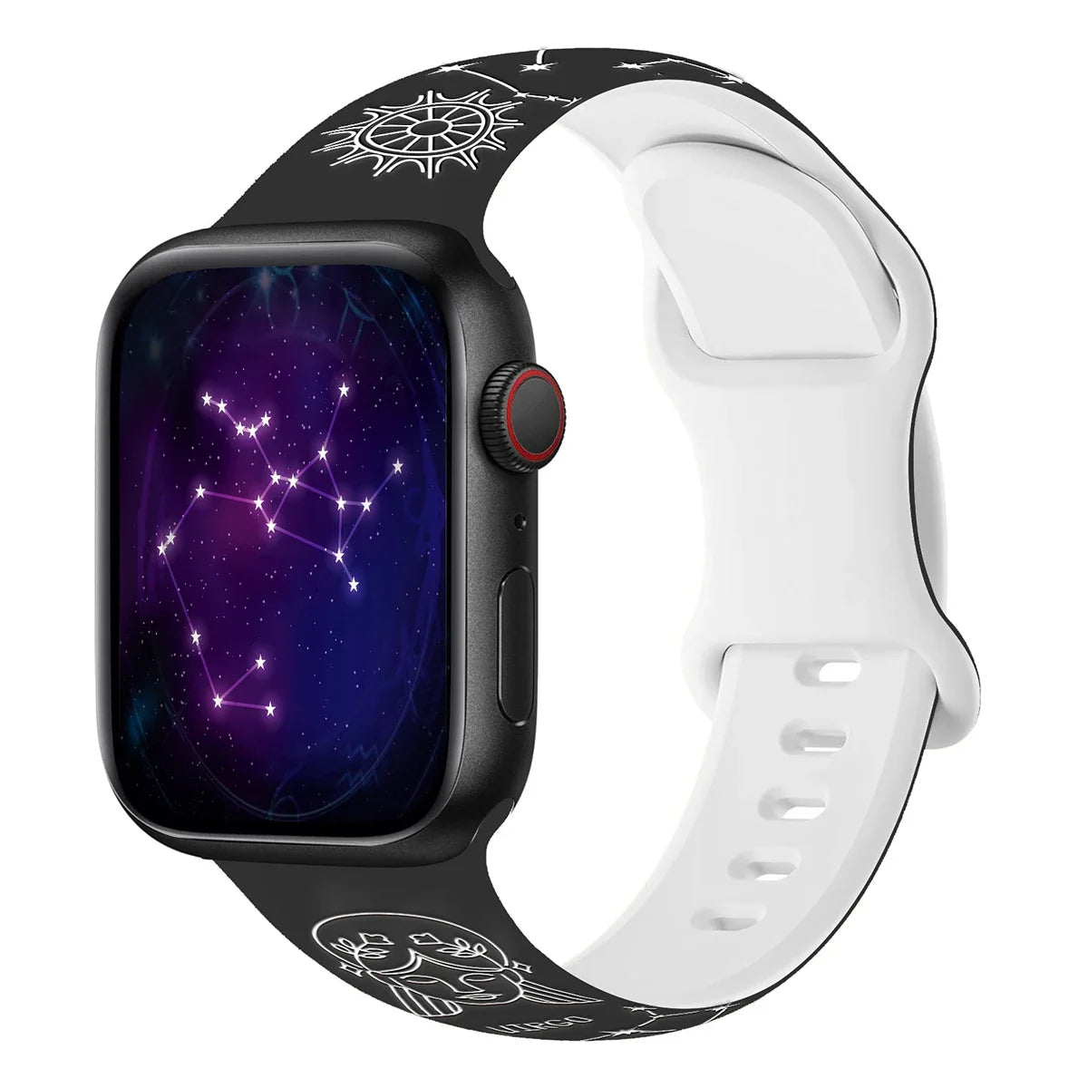 Horoscope Prints Silicone Strap for Apple Watch Band Ultra 2 49mm 45mm 44mm 41mm 38 42mm Bracelet Iwatch Series 9 8 7 6 SE 5 4 3