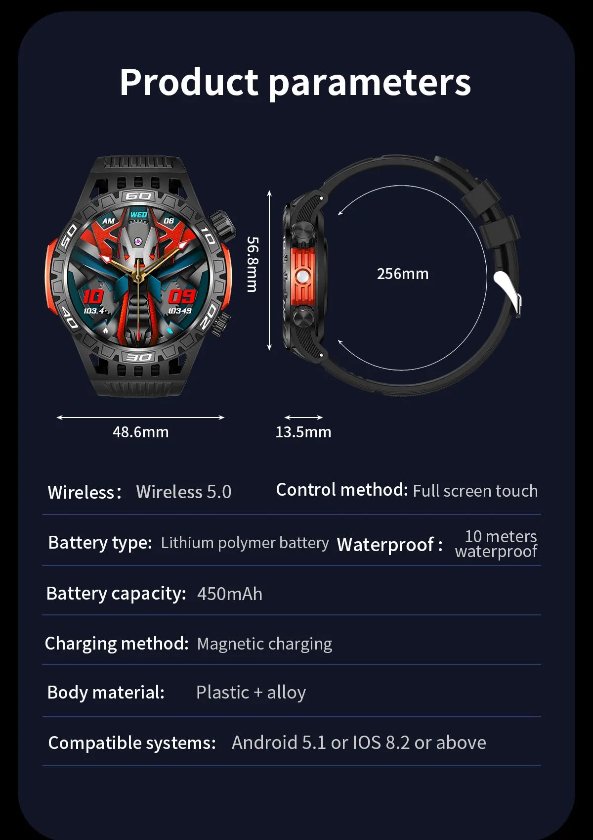 2024 Military Smart Watch for Men with LED Flashlight Outdoor Tactical Rugged Smartwatch Sport Fitness Tracker Watch for Android