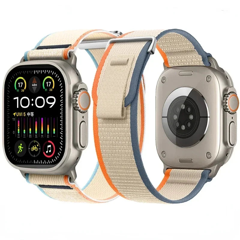 Trail Loop Strap for Apple Watch Ultra 2 49mm 9 8 7 45mm 41mm Sports Nylon Wristband for IWatch Series 6 5 4 3 SE 44mm 40mm 42mm