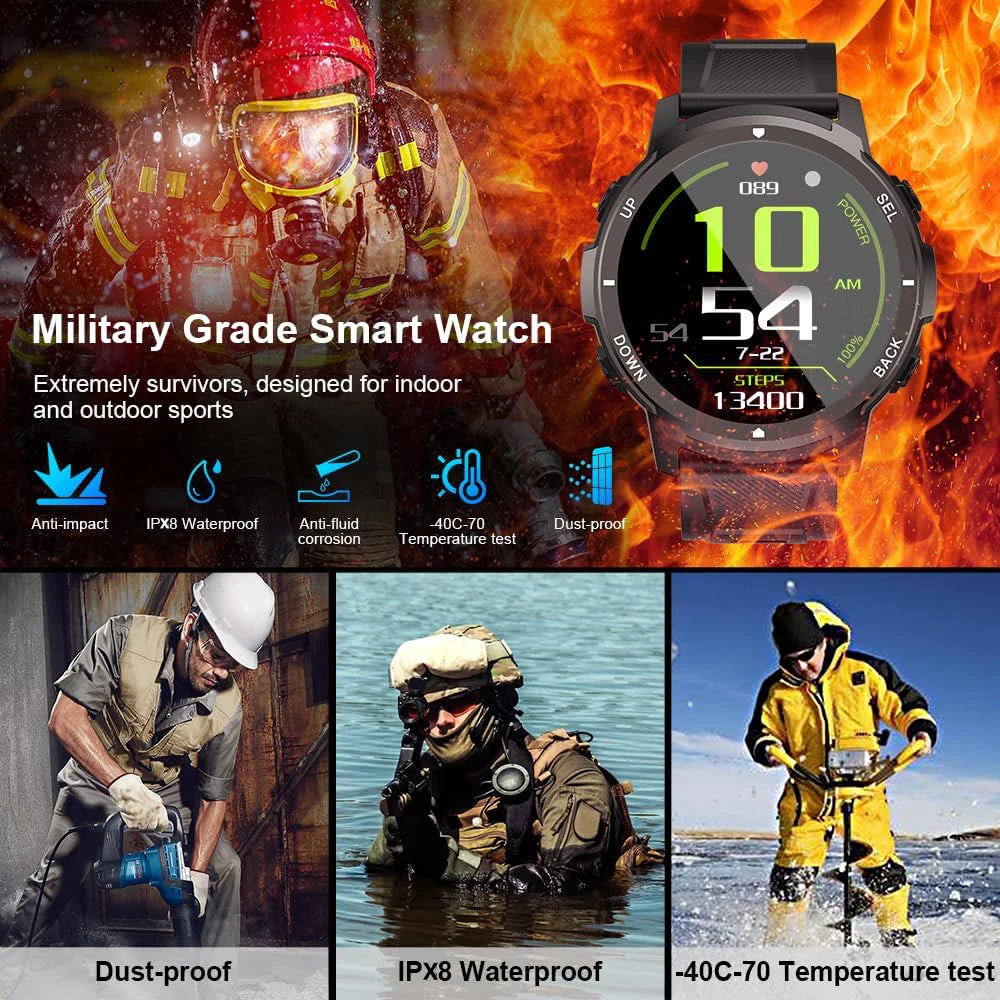 IUTECH S52 Smartwatch 2024 Bluetooth Phone Calls Electronic Watches Health Fitness Sport Waterproof Smart Watch for Men Women