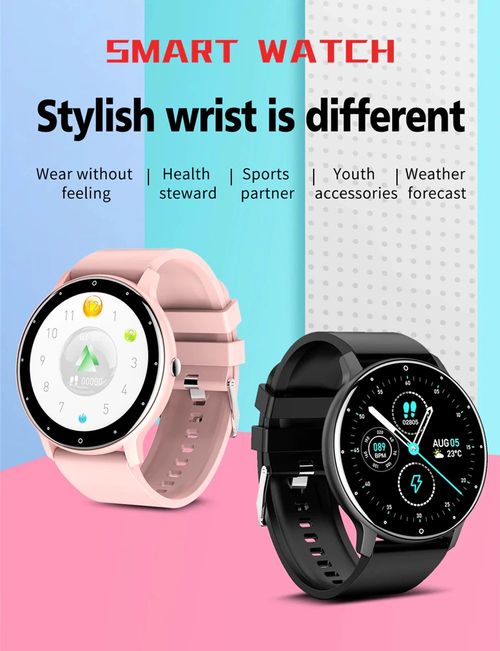 2024 New Smart Watch Women Men Lady Sport Fitness Smartwatch Sleep Heart Rate Monitor Waterproof Watches For IOS Android