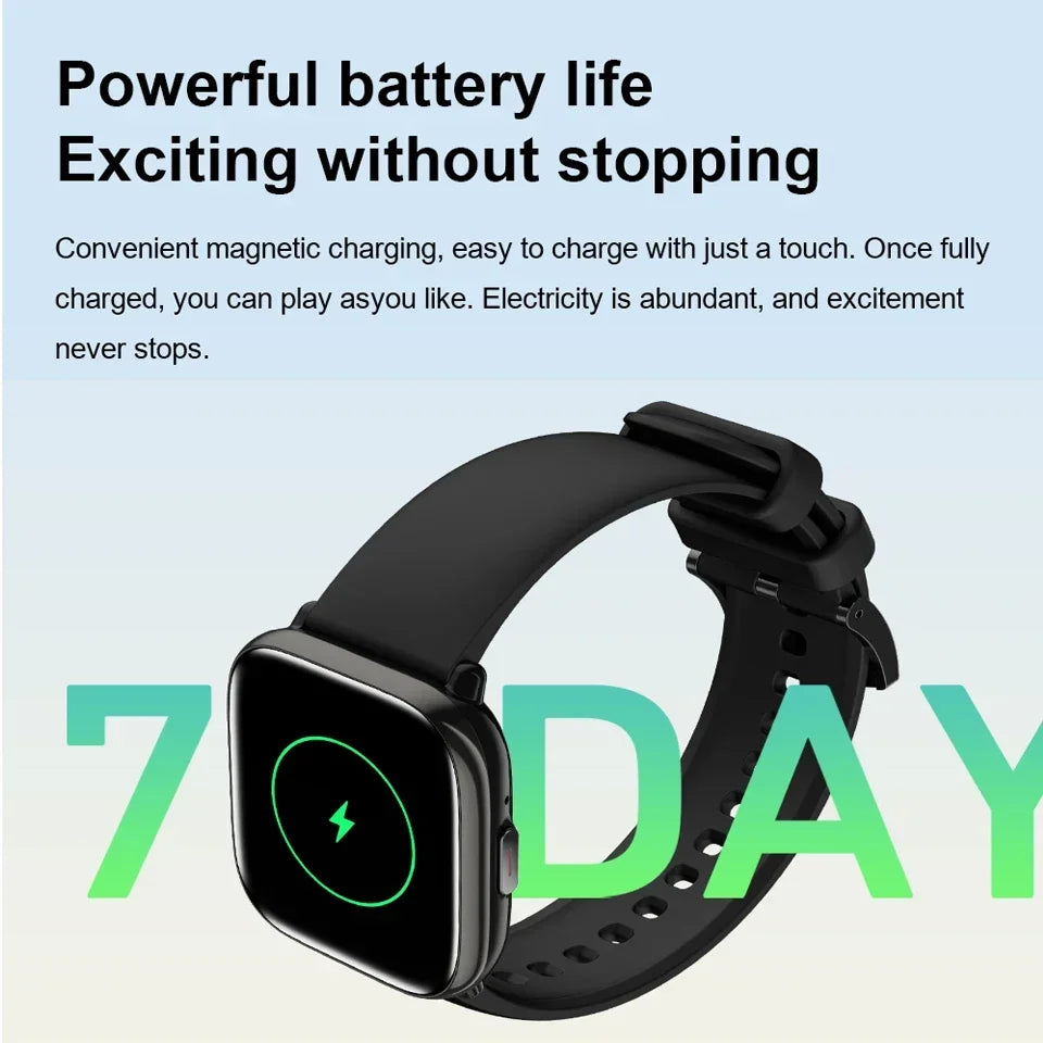 New Women Smartwatch 1.75inch AMOLED HD Screen Bluetooth Call Men Smartwatch Heart rate Sleep Track Waterproof Smartwatch 2024