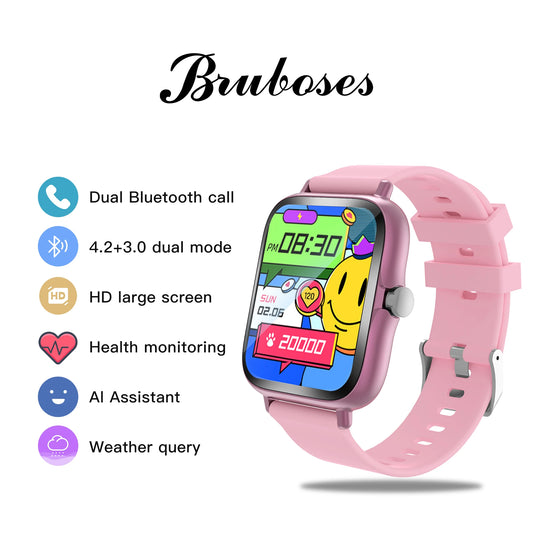 Bluetooth Call AI Vioce Assistant Smartwatch for Men and Women Smart Watch Full-screen Touch BRUBOSES Reloj Inteligente 2024 New