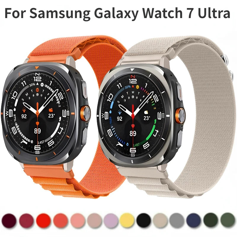 Alpine Loop Strap For Samsung Galaxy Watch 7 Ultra 47mm Band Sport Bracelet Nylon Watchband For Samsung Galaxy Ultra Accessories