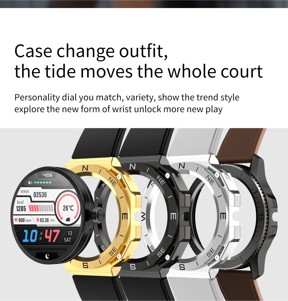 2024 XUESEVEN SK22 Innovative Design Double Border Men Smartwatch Rotary Button ECG Bluetooth Call Waterproof Smart Watch Men