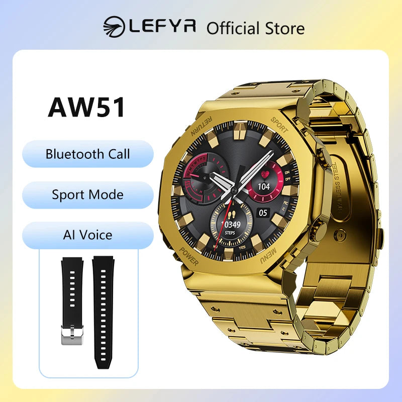 High-end Men's Smartwatch LEFYR AW51 Smart Watch 2024 Men Original Copy Brand Fitness Bluetooth Call Voice Connected pk gtr 4