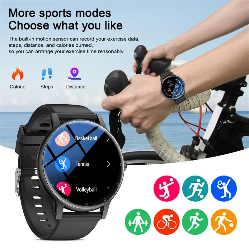 2024 HD Bluetooth Calling Waterproof Smart Watch Women Blood Oxygen Sports Fitness Men Smartwatch Suitable For Huawei Xiaomi