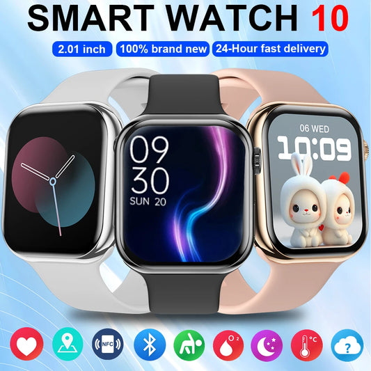 Smart Watch Men For Apple Watch 10 Series Always On Display Body Temperature BT Call GPS NFC Women Smartwatch Series 9 Upgrade