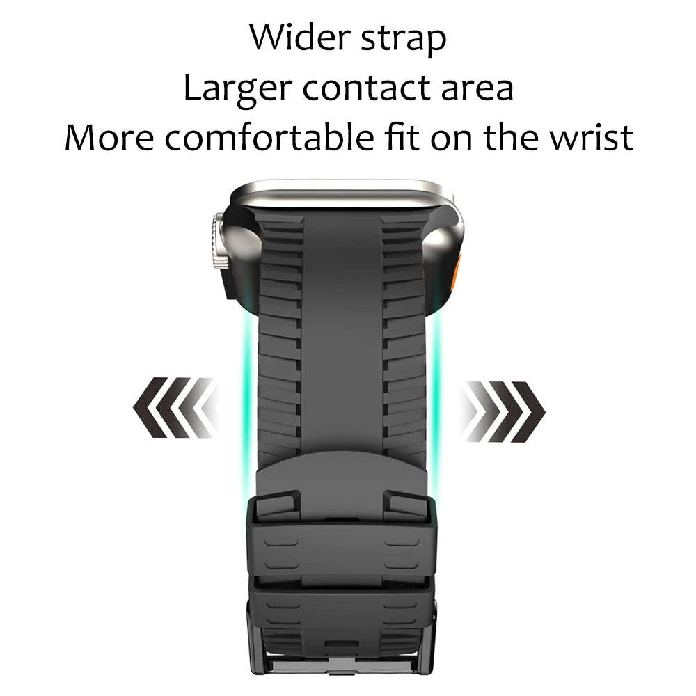 Tire pattern Silicone Strap For Apple Watch Ultra Band 49mm 45mm 44mm 42mm 41mm 42mm Watchband bracelet iwatch Serise 9 8 7 6 5