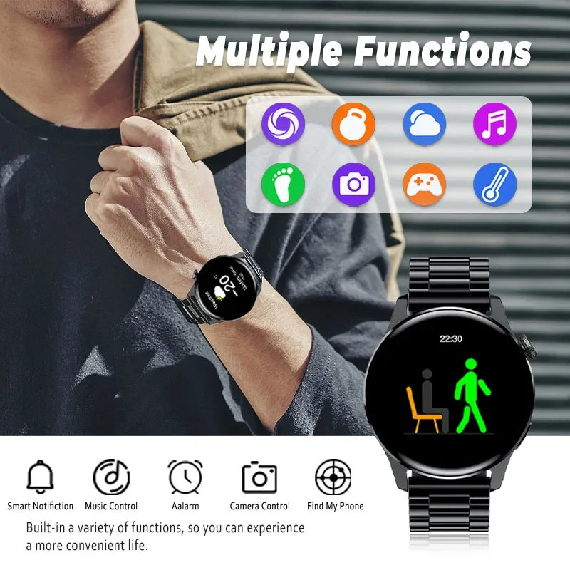 FILIEKEU SmartWatches Men Women Bluetooth Call Sports Fitness Smart Watches Man Fashion Black Silicone Smart Watch Woman