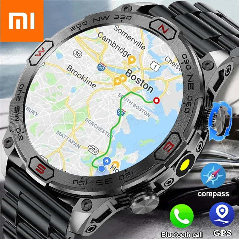 Xiaomi New Outdoor Military GPS Smart Watch Men AMOLED Screen Heart Rate Blood Pressure Bluetooth Call Waterproof Smartwatches