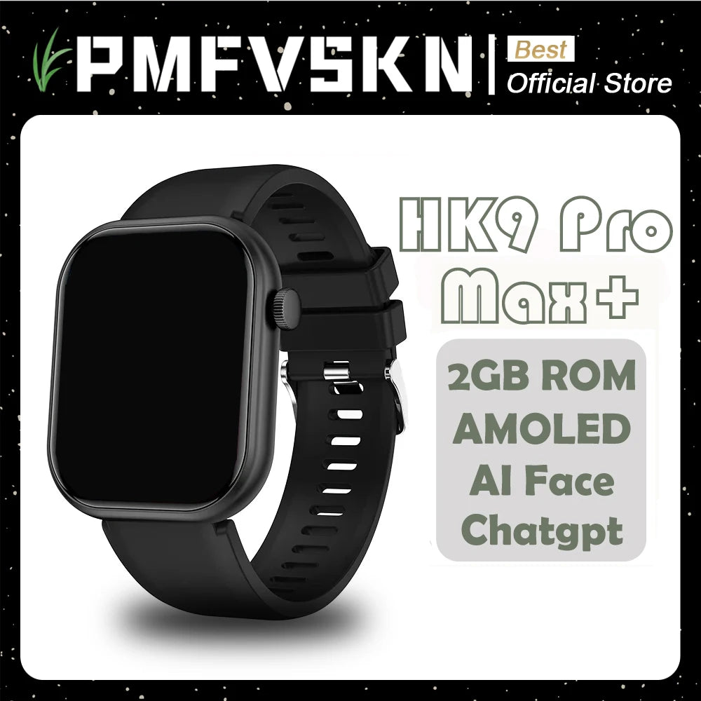 2024 HK9 Pro Max Plus Smart Watch AMOLED Photo Album Compass ChatGPT 2Gb Heart Rate Whatsapp Notification Smartwatch Women Men