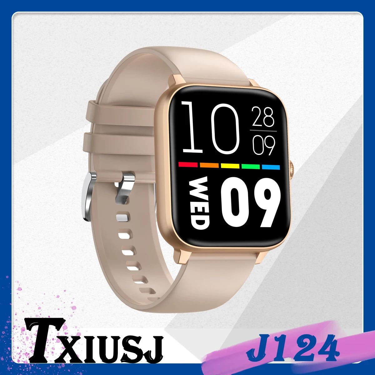 New Smart Watch Smartwatch J124 Men Women Waterproof 1.83" Bluetooth Call Full Touch Screen Sprot Fitness for Android IOS 2024