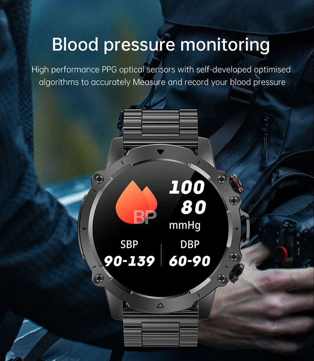 2024 New Military Multi Sports Smart Watches Men Heart Rate Monitor Bluetooth Call Waterproof Smartwatch for Xiaomi Android IOS