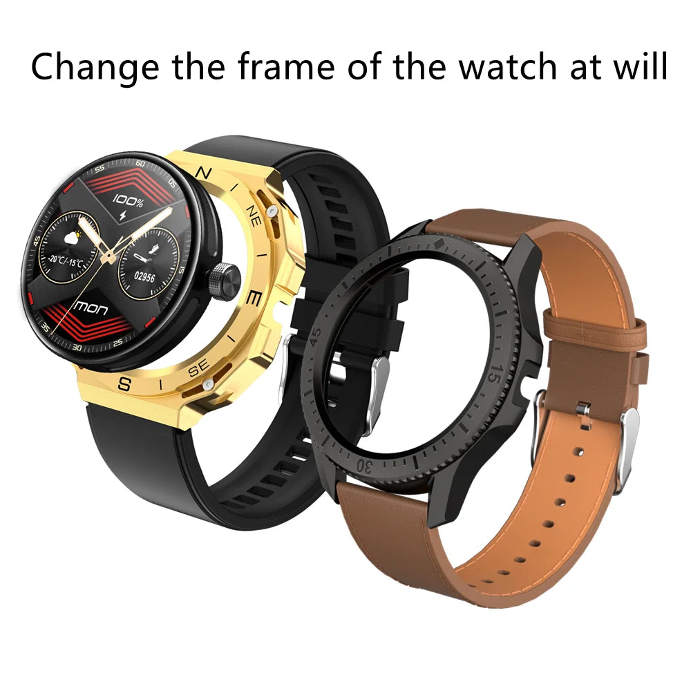 2024 XUESEVEN SK22 Innovative Design Double Border Men Smartwatch Rotary Button ECG Bluetooth Call Waterproof Smart Watch Men