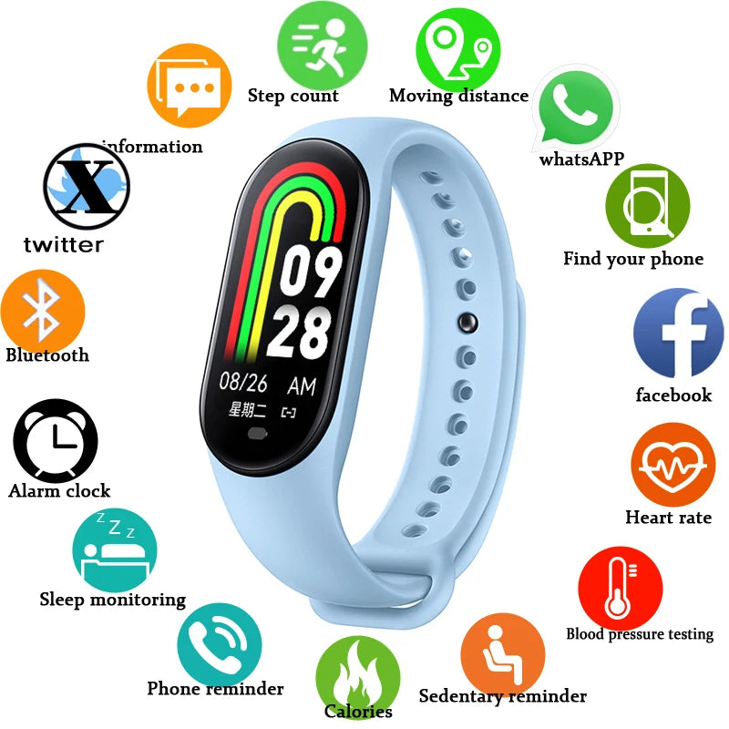 New M6 Smart IP67 Watch Men Women Smartband Heart Rate Smartwatch Fitnes Tracker Blood Pressure Sport Smart Bracelet For Android