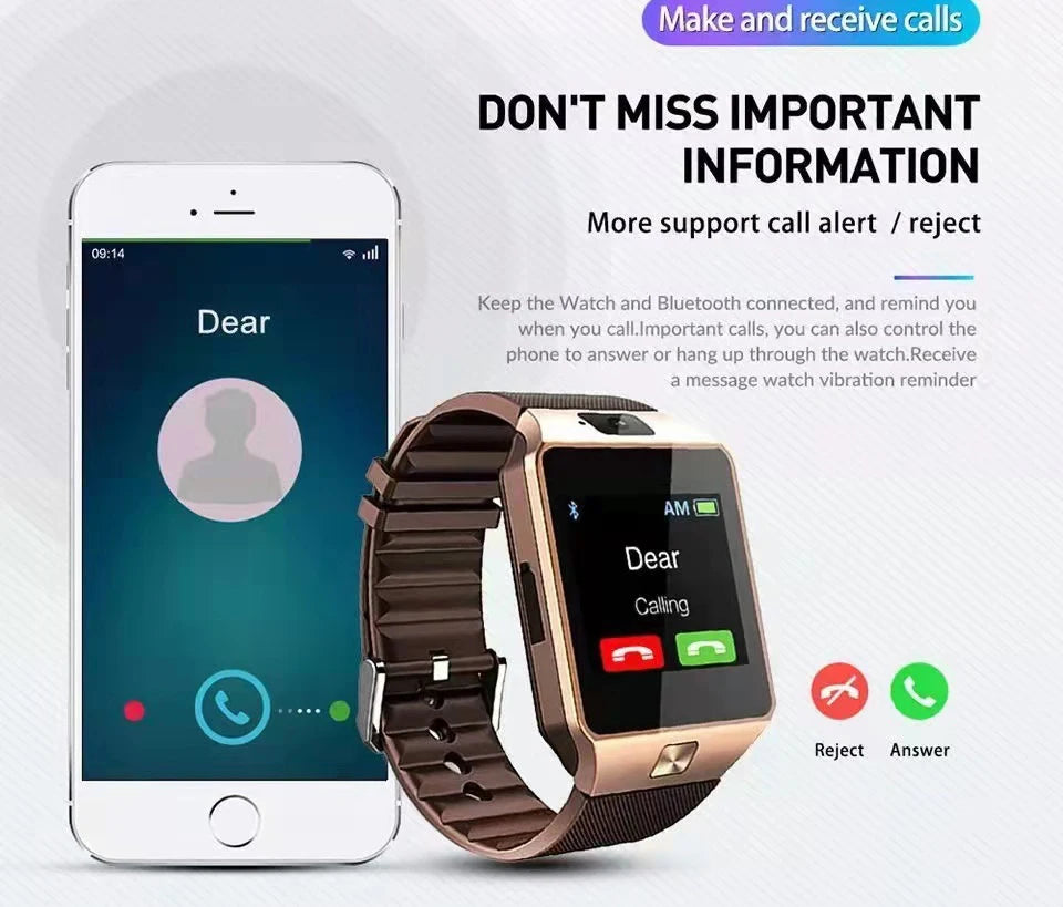 Q18 Call Phone Smart Watch With Sim Card Cammera Man Women Fitness Wristband Sport Waterproof Smartwatch 2024 Message Remider