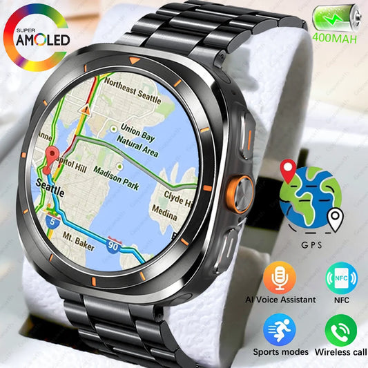 Smart Watch For Samsung Galaxy Watch 7 Ultra Men GPS Tracking NFC Control Smartwatch Health Tracker BT Call Smartwatches 2024