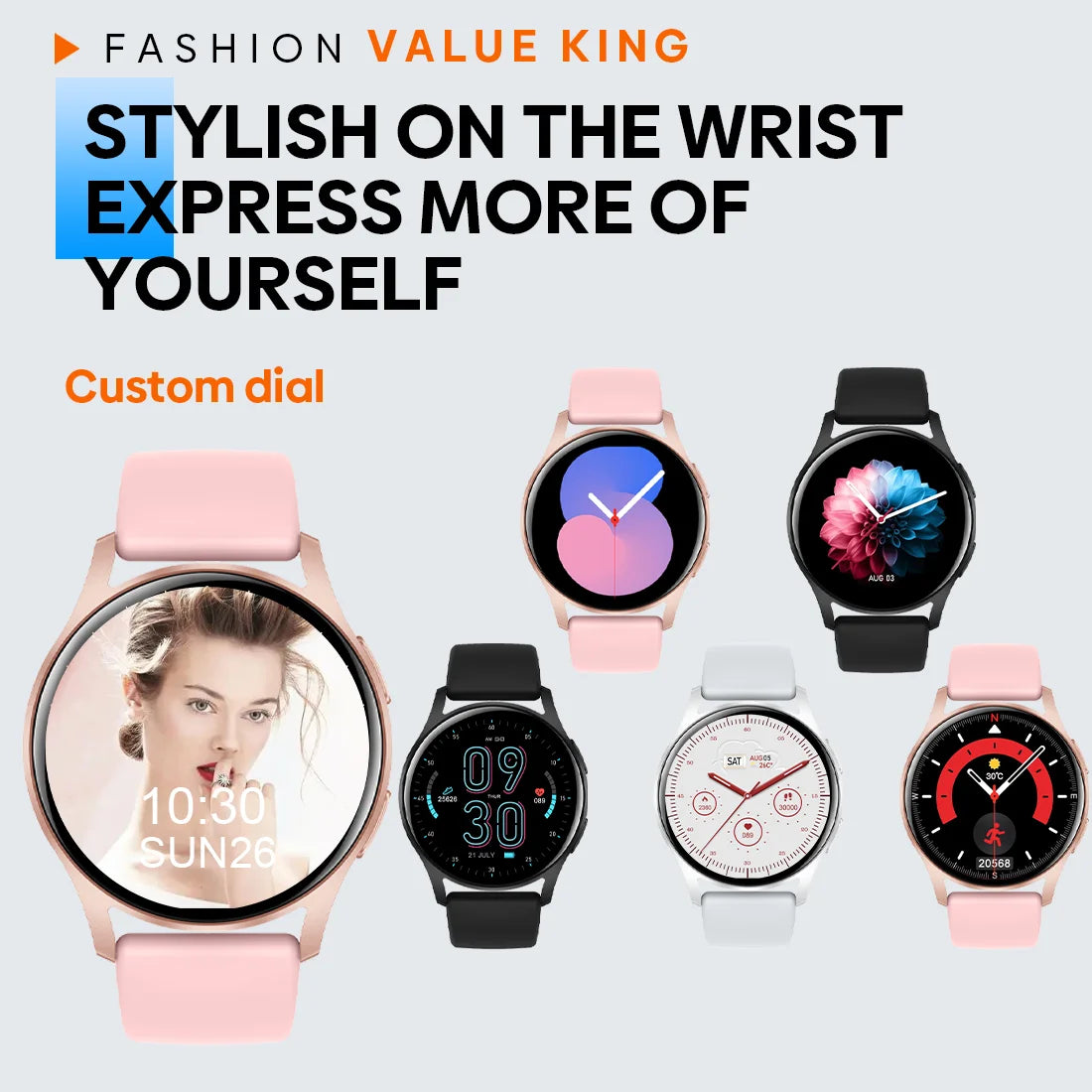 2024 New Women Smartwatch 6 Full Touch Screen Blood Pressure GPS Tracker Bluetooth Call Sport Smart Watches Men For Android iOS