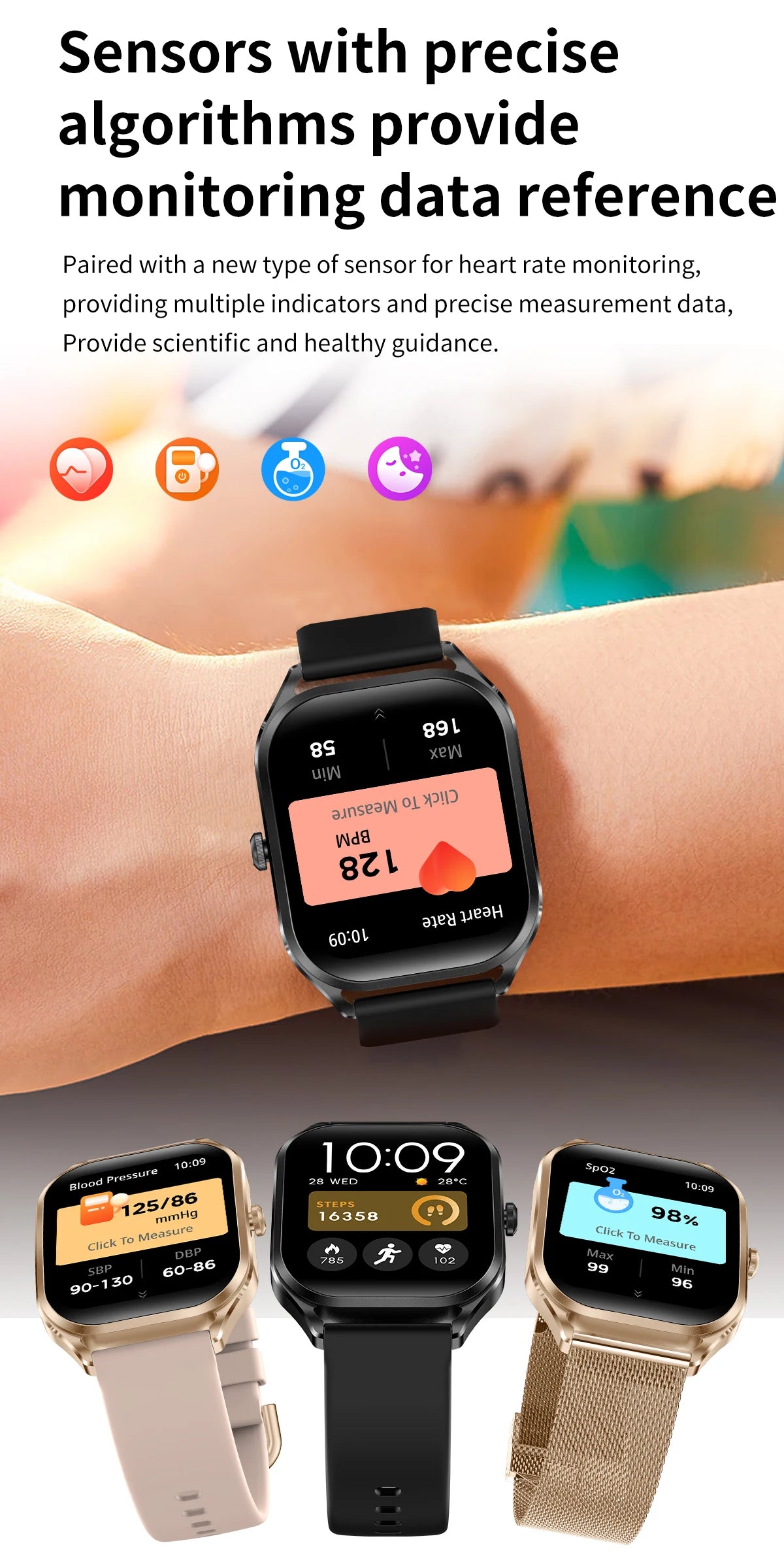 LIGE 2.01" 3D Curved Screen Smart Watch 2024 Smartwatch BT Call Sports Waterproof Bracelet Health Monitor Watches For Men Women