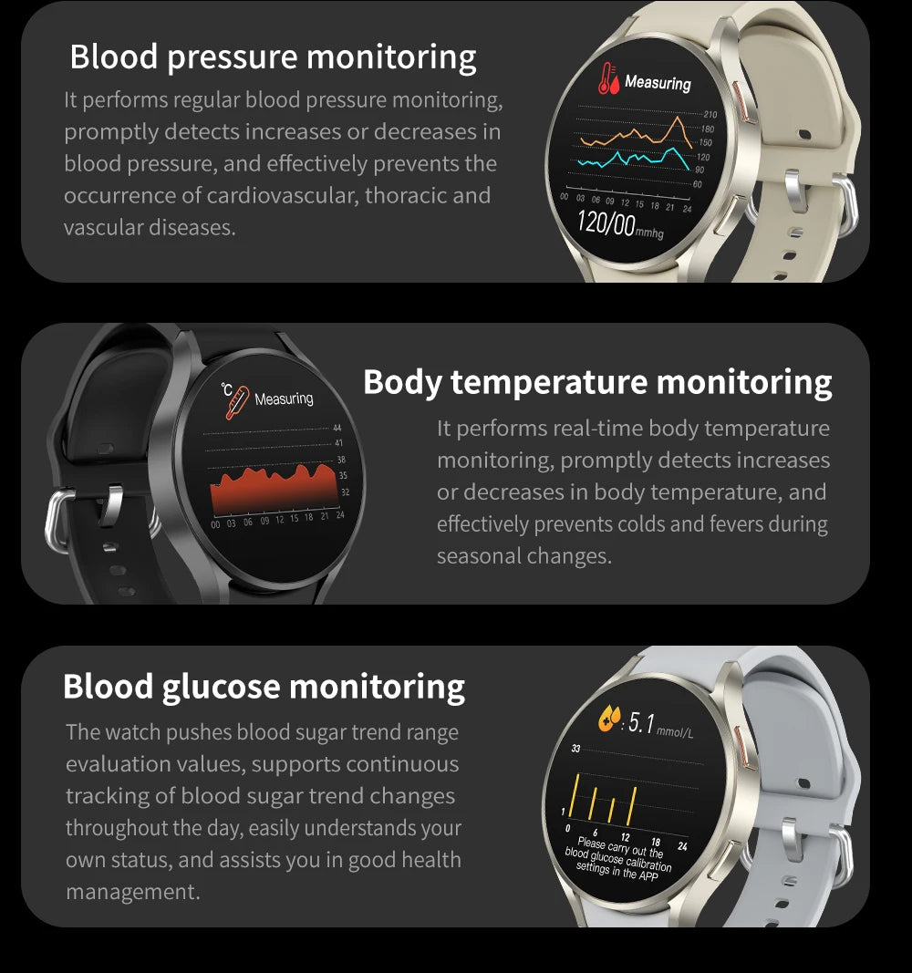 2024 New Smart Watch 24H Heart rate Health Monitor NFC GPS Tracker IP68 Sport Watch Men Women For Galaxy Watch 6 Smart watches