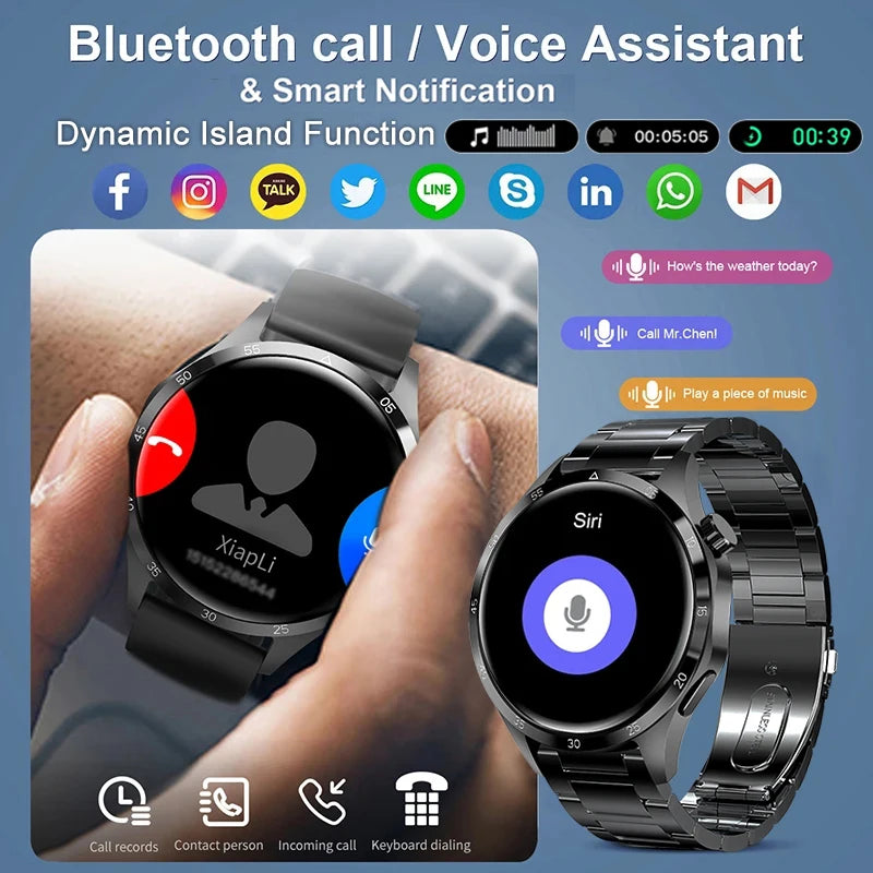 2024 Smart Watch Men GT4 PLUS NFC Bluetooth Call GPS Sport Waterproof Heart rate Blood Pressure Sport Smartwatch For Android ios