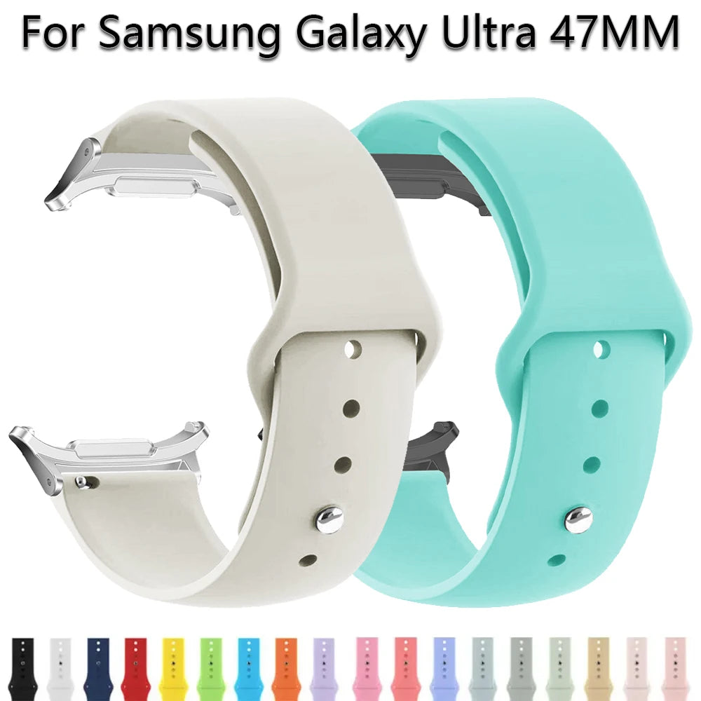 Silicone Sports Band for Samsung Galaxy Watch 7 Ultra 47mm Strap Soft Bracelet Wristband for Galaxy Watch Ultra Watchband Correa