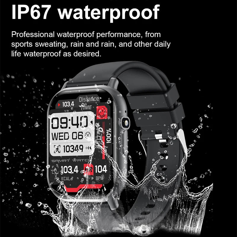 Military Men Smart Watch Bluetooth Call Fitness Clock Heart Monitor 3ATM Swim Waterproof Sport Smartwatch for Xiaomi iPhone 2024