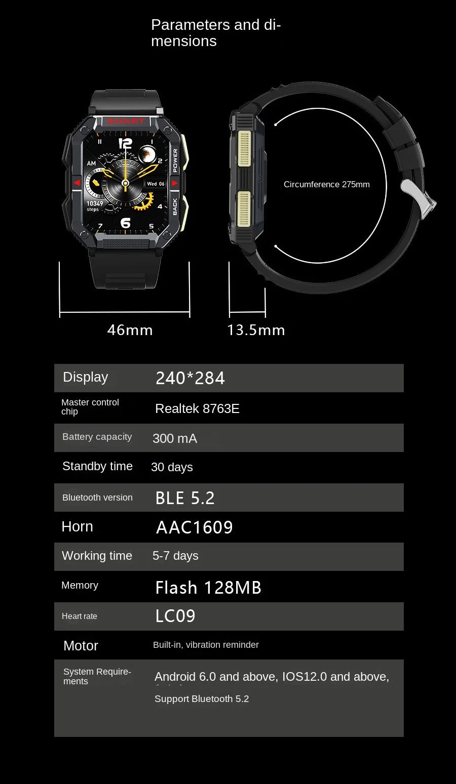 For Huawei Xiaomi IOS Smart Watch Men GPS AMOLED 390*390 HD Screen Heart Rate Bluetooth Call IP68 Waterproof SmartWatch 2024