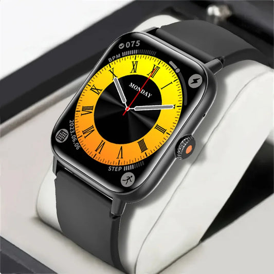 2024 New Mens Smart Watch Healthy Heart Rate Temperature Detection Ai Intelligent Voice Smartwatch 300mAh Fitness Exercise Clock