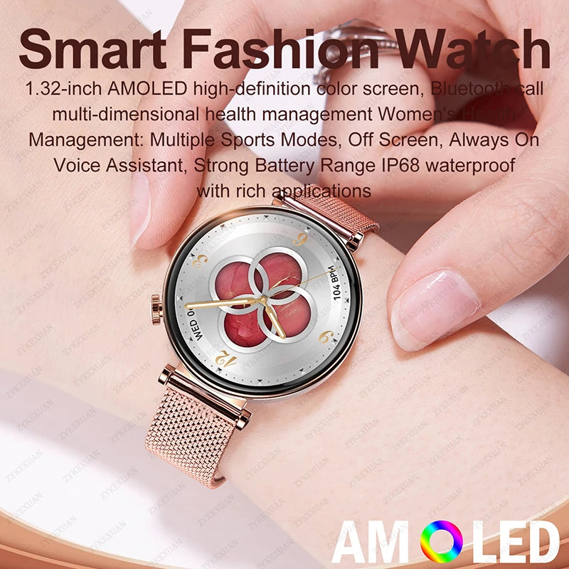 For Huawei Xiaomi GT4Mini Smart Watch Women NFC GPS Tracker AMOLED 466*466 HD Screen Heart Rate BT Call SmartWatch Men 2024 New