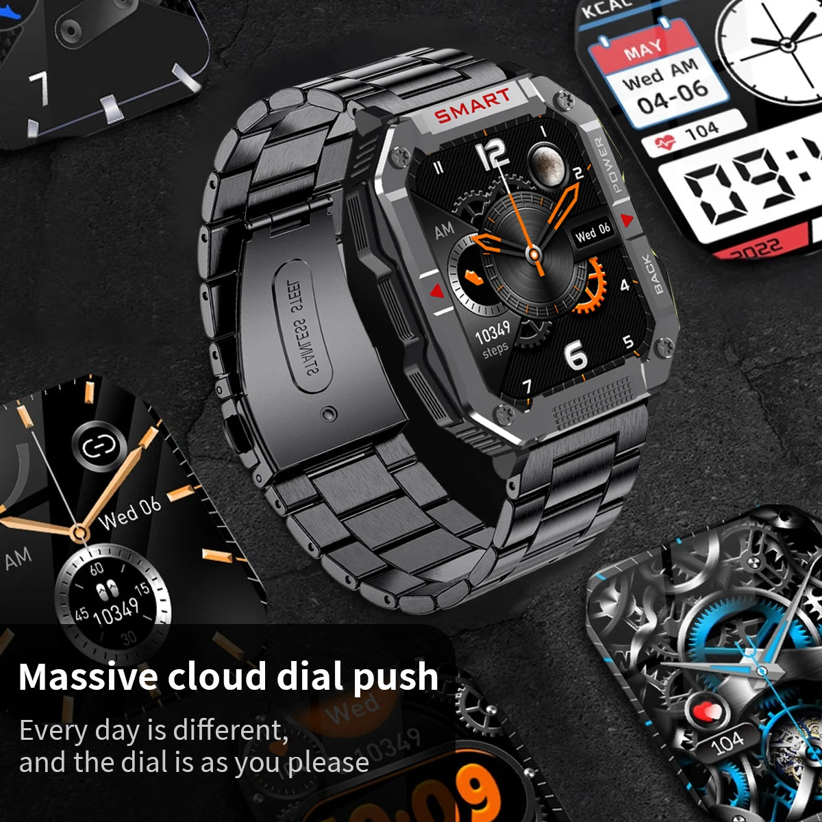 LIGE 2024 Men Smartwatch 1.83'' HD Screen Watches Outdoor Sport Bluetooth Call Fitness Watch for Android,iOS Black Wristwatch