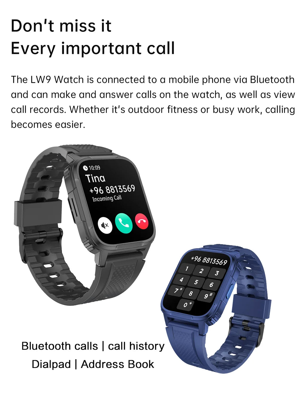 2024 New Smart Watch Men Women LW9 Fitness Tracker Bluetooth Call Heart Rate Blood Pressure IP68 Waterproof Sprots Smartwatches